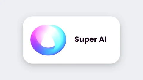 Super AI Logo Button Stock Footage 334462868