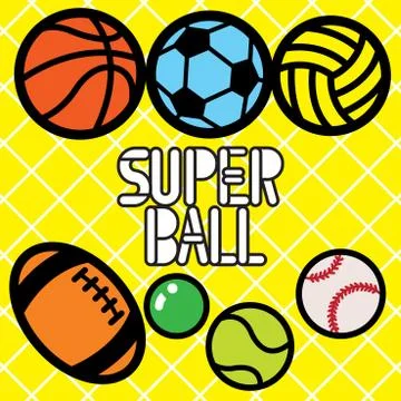 SUPER BALLS Stock Illustration