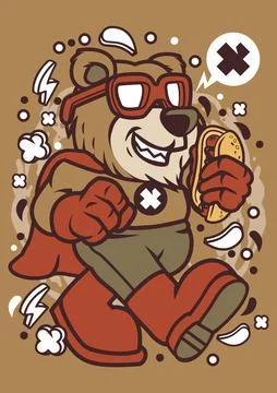 Super Bear Stock Illustration