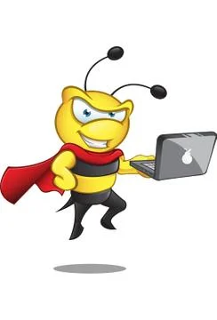 Super bee - laptop Stock Illustration