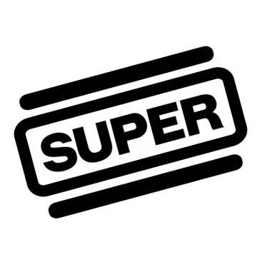 Super black stamp Stock Illustration