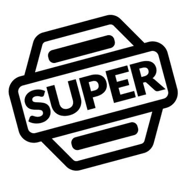 Super black stamp Stock Illustration