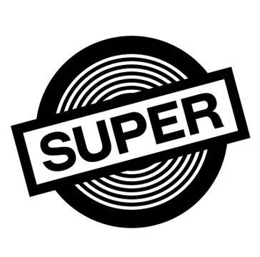 Super black stamp Stock Illustration