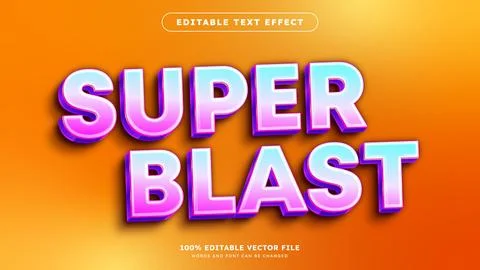 Super Blast editable text effect with a sale and offer text style 스톡 일러스트