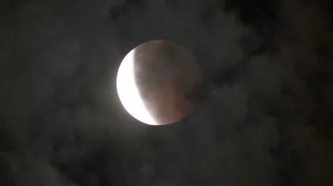 Super Blood Lunar Eclipse Stock Footage 55256894