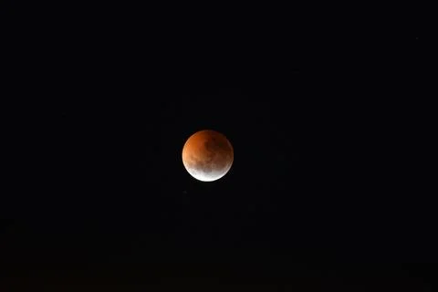 Super Blood Moon Lunar Eclipse of January 2019, Buenos Aires, Argentina Fotos Stock