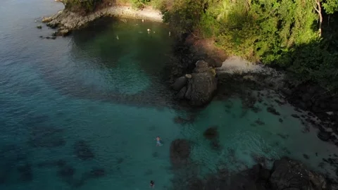 Super blue water beach Stock Footage 141807043
