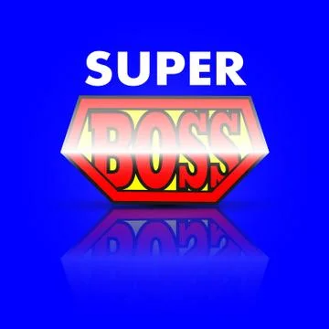 Super boss logo Stock Illustration