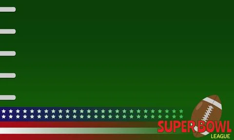 Super bowl background with copy space area Ilustração Stock