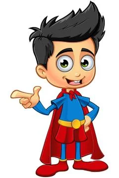 Super Boy Character Stock Illustration