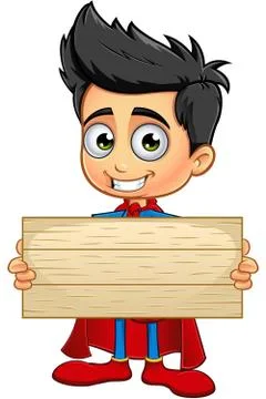 Super Boy Character Illustrazione stock