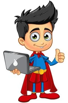 Super Boy Character Illustrazione stock
