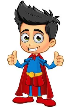 Super Boy Character Illustrazione stock