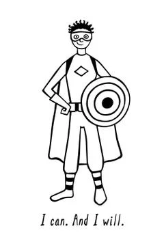 Super boy character Stock Illustration