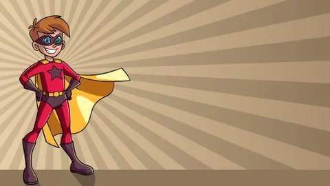 Super Boy Ray Light Background Stockillustratie