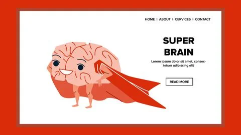 Super Brain With Success Knowledge And Idea Vector Stock Illustration