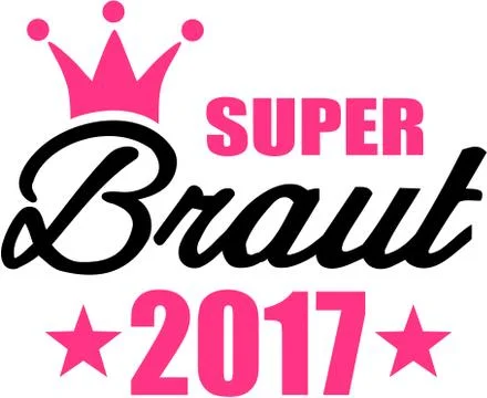 Super Bride 2017. German. Illustrazione stock