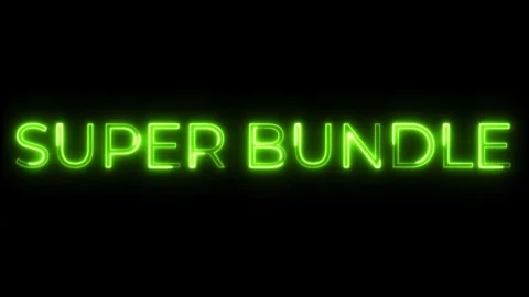 Super Bundle Neon Text Animation Video stock 318339300
