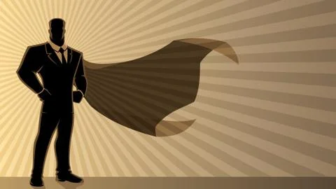 Super Businessman Background 库存插图