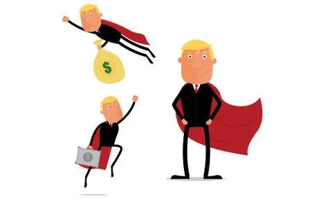 Super businessman Illustrazione stock