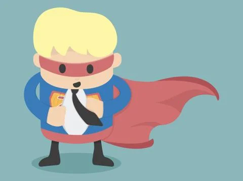 Super Businessman Stock Illustration