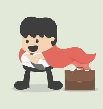 Super businessman Stock Illustration