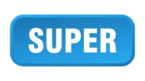 Super button. super square 3d push button Stock Illustration