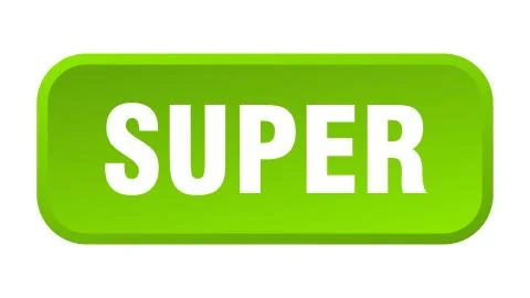 Super button. super square 3d push button Illustrazione stock