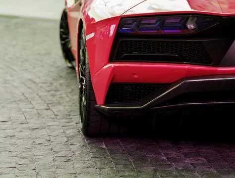 Super car back view Foto stock