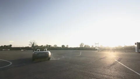 Super car drifting at sunset 스톡 동영상 127409990