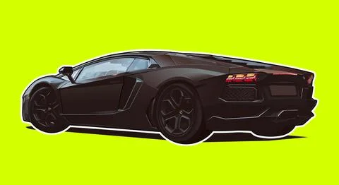 Super Car lamborghini Stock Illustration