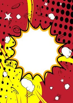 Super Cartoon Abstract Background, comic book speech bubble backdrop. Retro.. Stock Illustration
