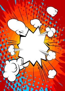 Super Cartoon Abstract Background, comic book speech bubble backdrop. Retro.. Stock Illustration