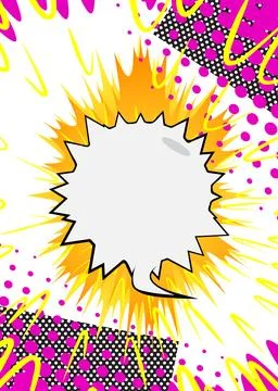 Super Cartoon Abstract Background, comic book speech bubble backdrop. Retro.. 스톡 일러스트