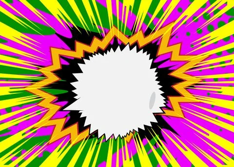 Super Cartoon Abstract Background, comic book speech bubble backdrop. Retro.. Stock Illustration