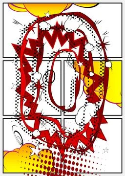 Super Cartoon Abstract Background, comic book page layout backdrop. Retro v.. 스톡 일러스트