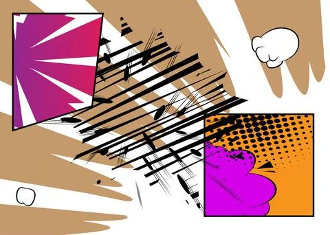 Super Cartoon Background, comic book abstract page layout backdrop. Retro v.. Stock Illustration