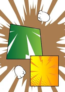Super Cartoon Background, comic book abstract page layout backdrop. Retro v.. Stock Illustration