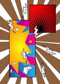 Super Cartoon Background, comic book abstract page layout backdrop. Retro v.. Stock Illustration