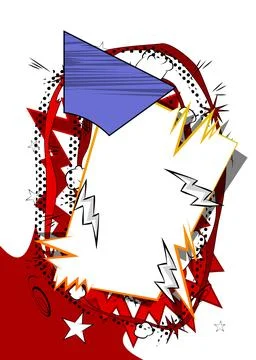 Super Cartoon Background, comic book abstract page layout backdrop. Retro v.. Stock Illustration