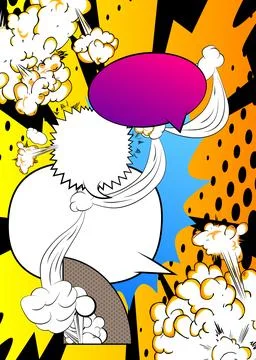 Super Cartoon Background, comic book abstract backdrop. Retro vector comics.. イラスト素材