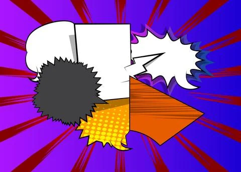 Super Cartoon Background, comic book abstract backdrop. Retro vector comics.. Stockillustratie
