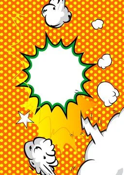 Super Cartoon Background, comic book abstract backdrop. Retro vector comics.. Stock Illustration