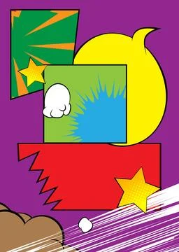 Super Cartoon Background, comic book abstract backdrop. Retro vector comics.. Illustrazione stock