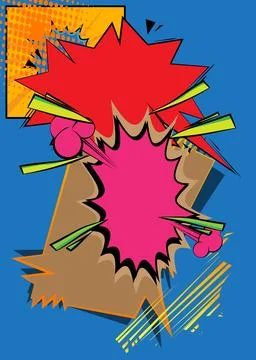 Super Cartoon Background, comic book abstract backdrop. Retro vector comics.. Stockillustratie