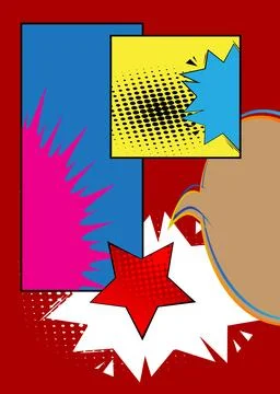 Super Cartoon Background, comic book abstract backdrop. Retro vector comics.. Illustrazione stock