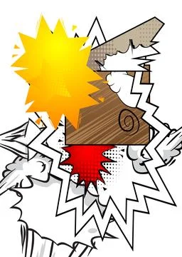 Super Cartoon background, comic book backdrop. Awesome retro vector comics .. Stock Illustration