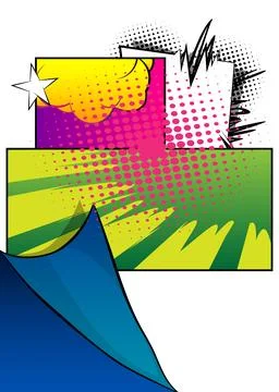 Super Cartoon background, comic book backdrop. Awesome retro vector comics .. Stock Illustration