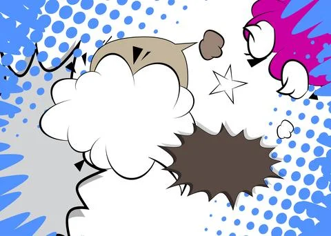 Super Cartoon background, comic book backdrop. Awesome retro vector comics .. Stock Illustration