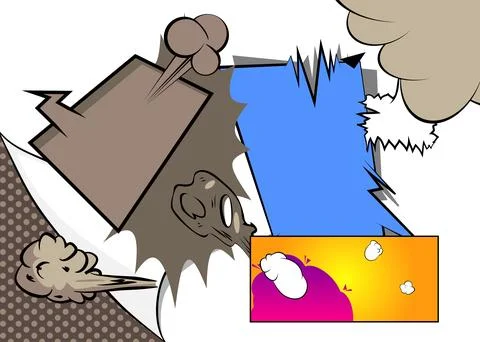 Super Cartoon background, comic book backdrop. Awesome retro vector comics .. Stock Illustration